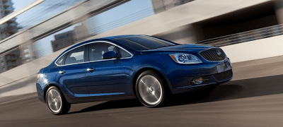 2013 Buick Verano Turbo blue front-side view