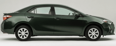 2014 Toyota Corolla green side view
