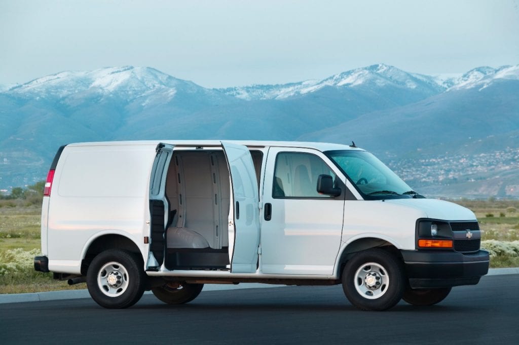 2015 Chevrolet Express white cargo van
