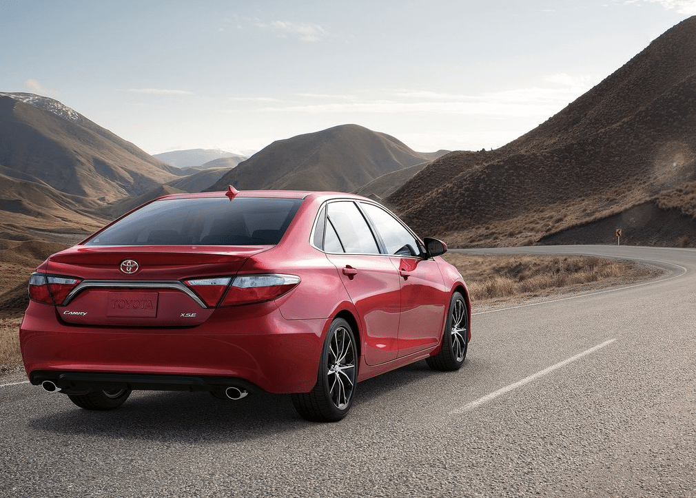 2015 Toyota Camry red rear
