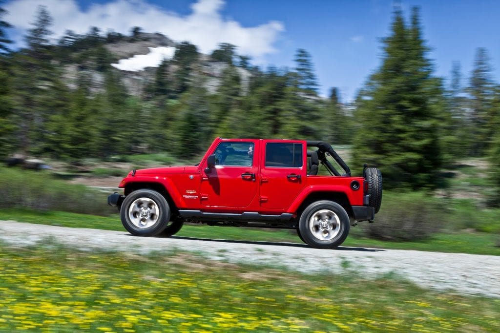 2015 Jeep Wrangler Unlimited red topless