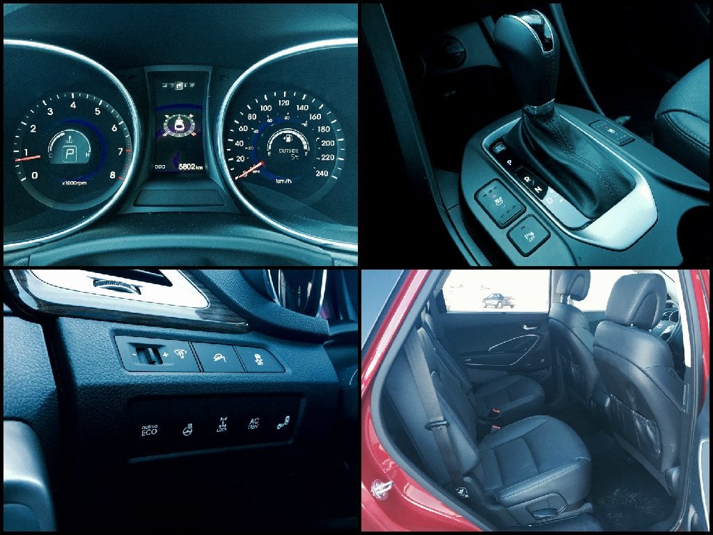 2015 Hyundai Santa Fe XL interior collage