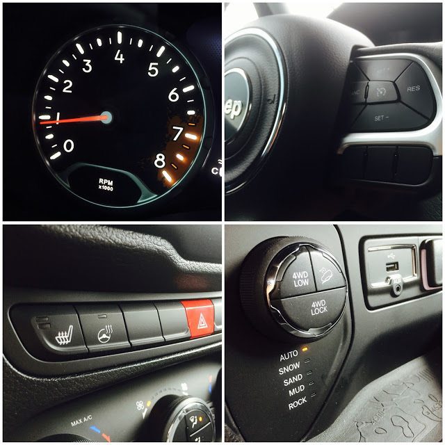 2015 Jeep Renegade interior collage