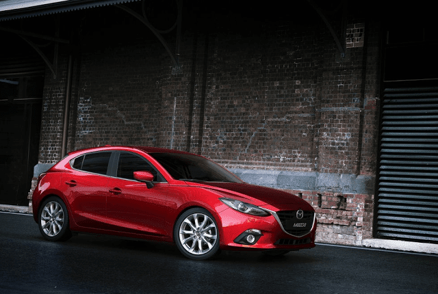 2014 Mazda 3 hatchback red