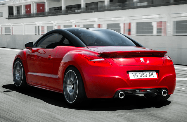 2014 Peugeot RCZ R black on red rear