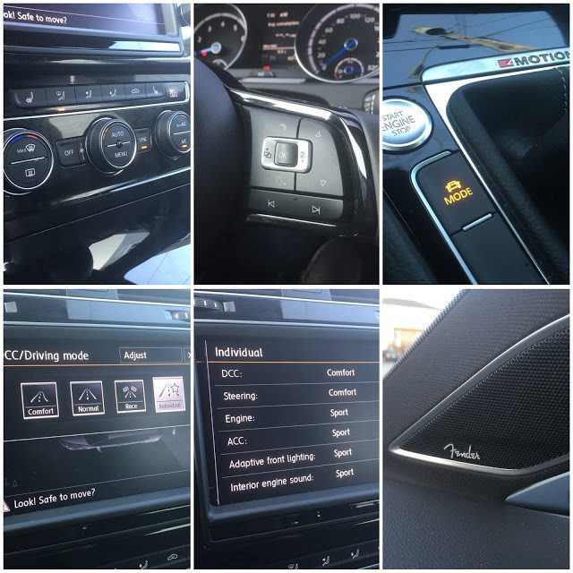 2016 Volkswagen Golf R interior collage