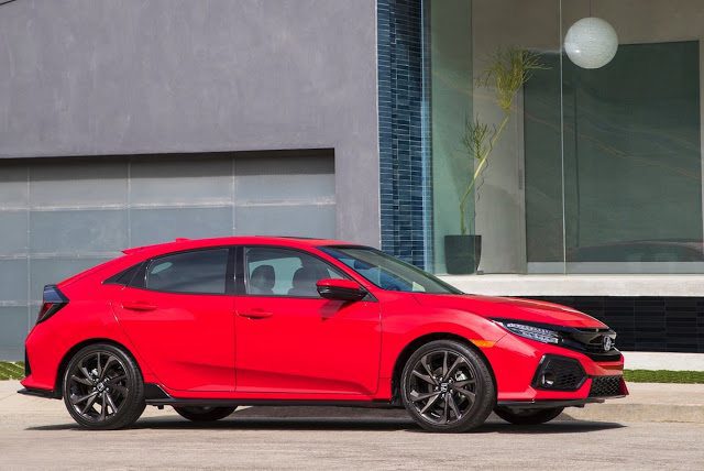 2017 Honda Civic hatchback red