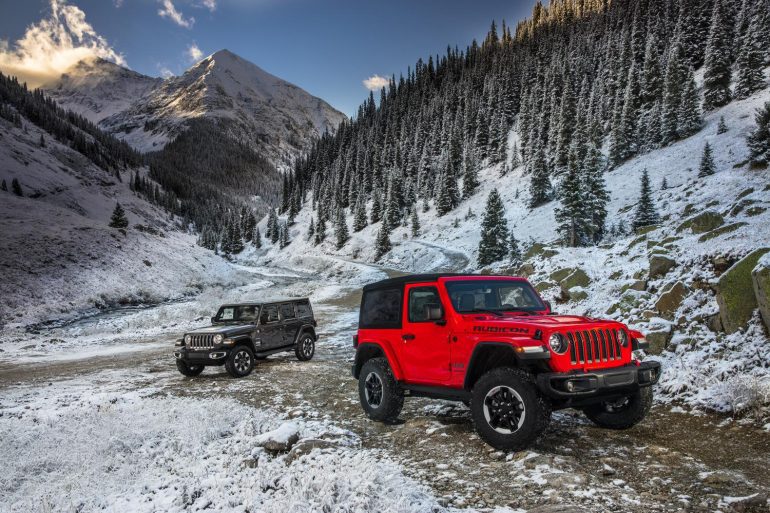 Jeep Wrangler, one of Jeep's top selling vehicles in calendar year 2017