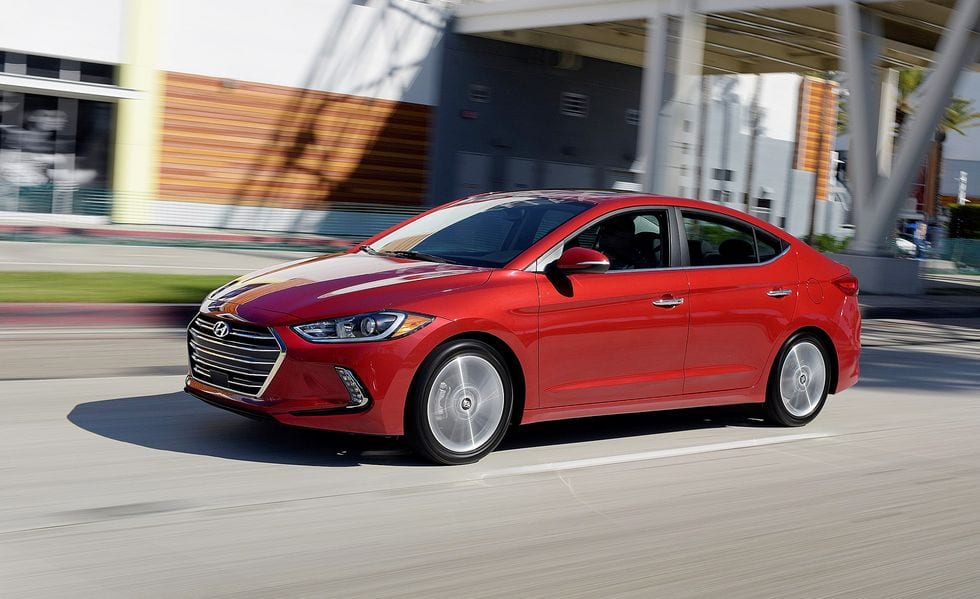 red hyundai elantra