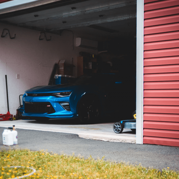 Blue Chevrolet Camaro