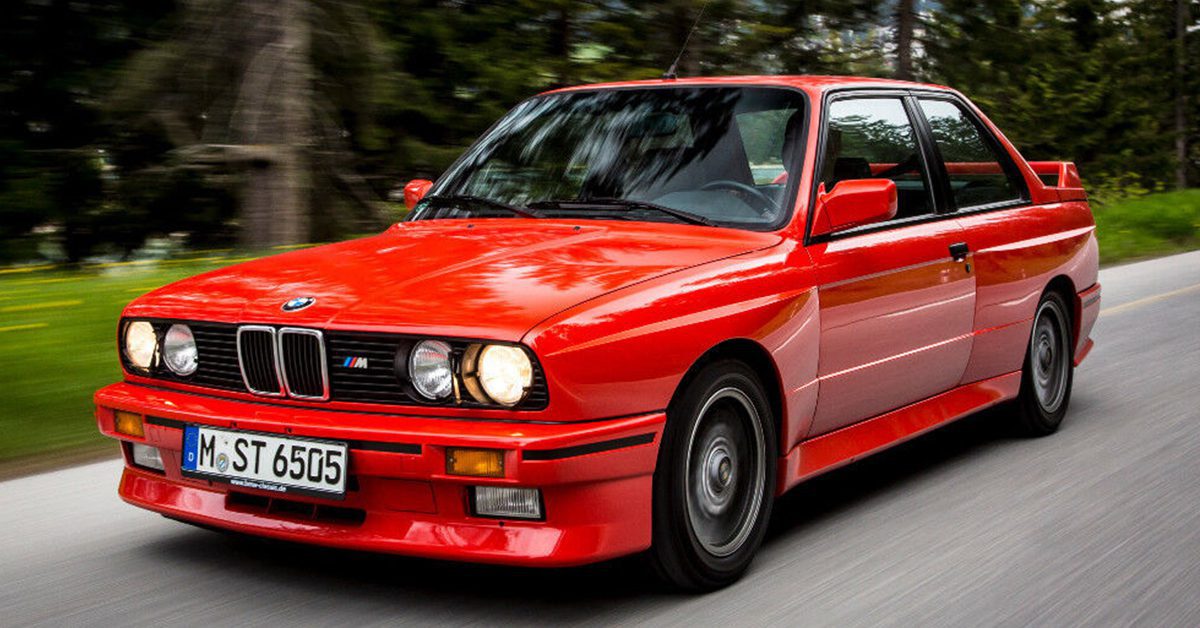 A Red 1986 BMW M3 Coupe