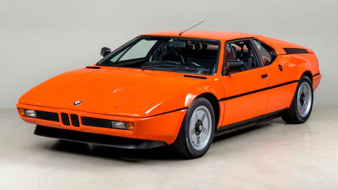 An 1980 Orange BMW M1 Coupe
