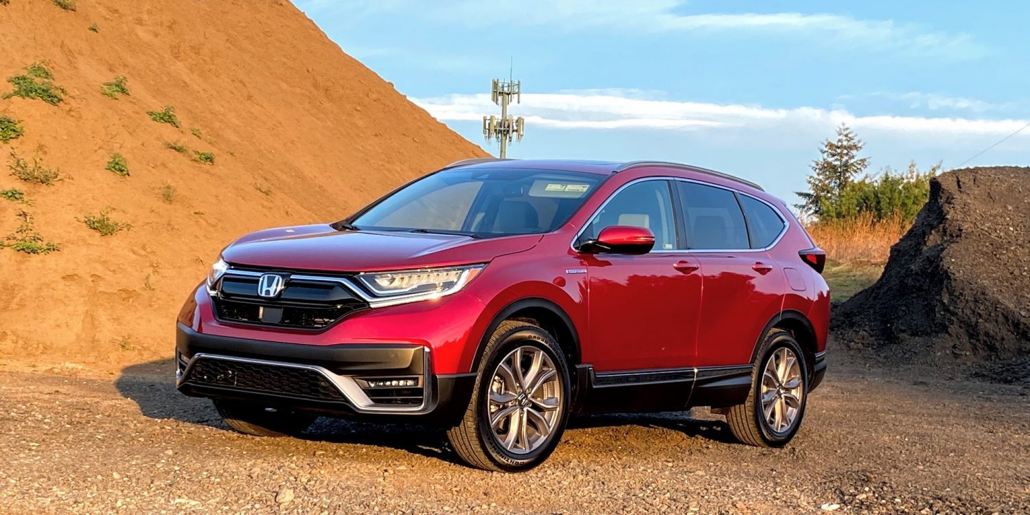 Red 2021 Honda CR-V in desert