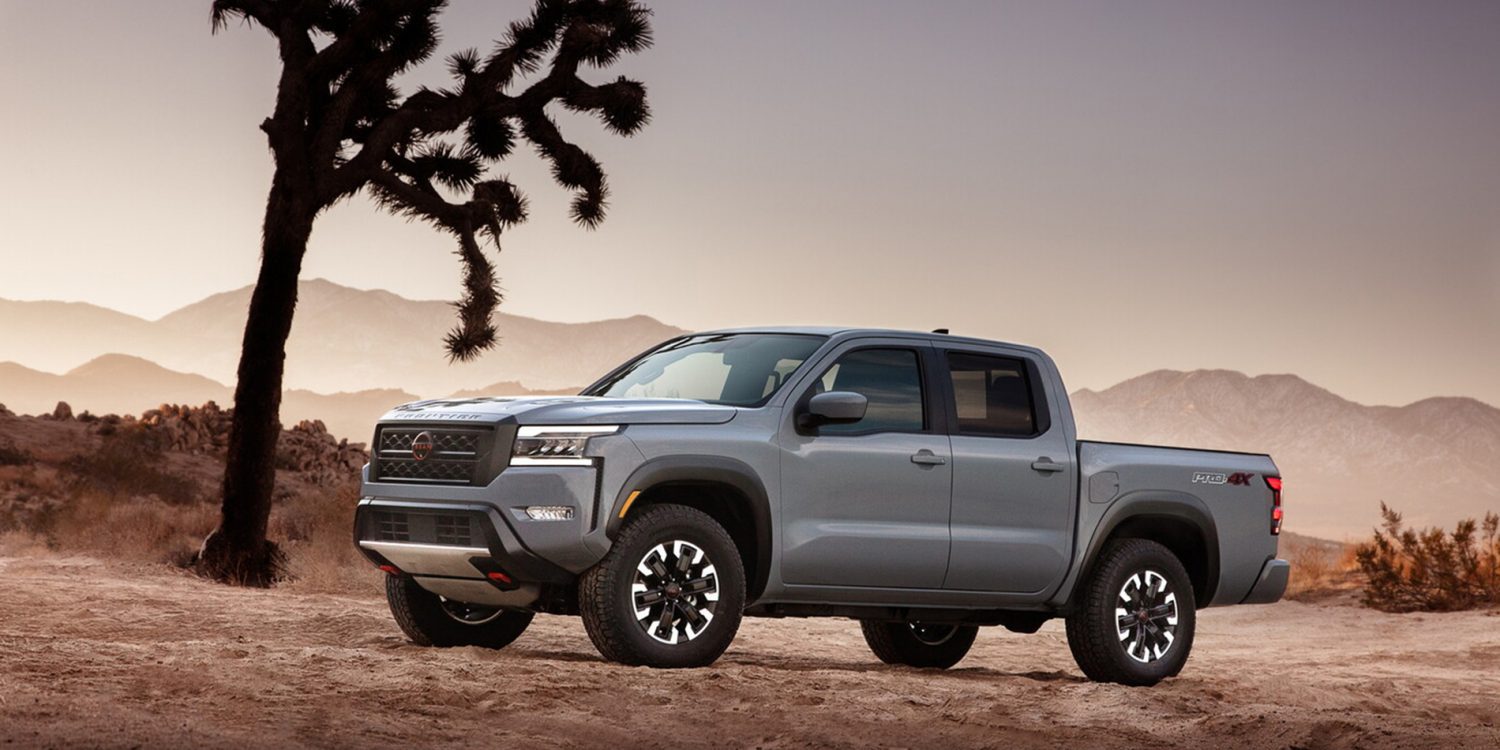 2022 grey Nissan Frontier Pro-4X in the desert