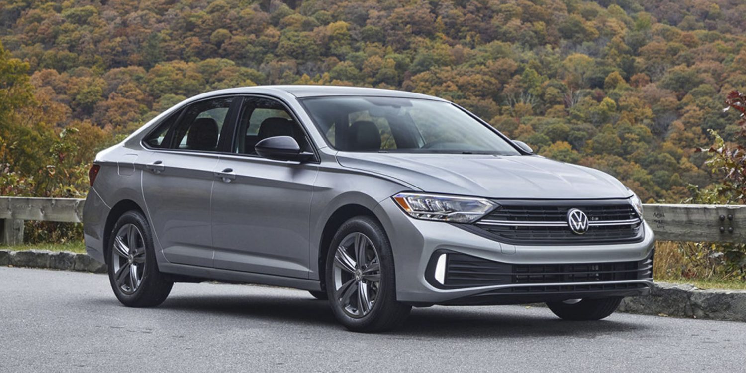 2022 grey VW Jetta sedan on the side of the road