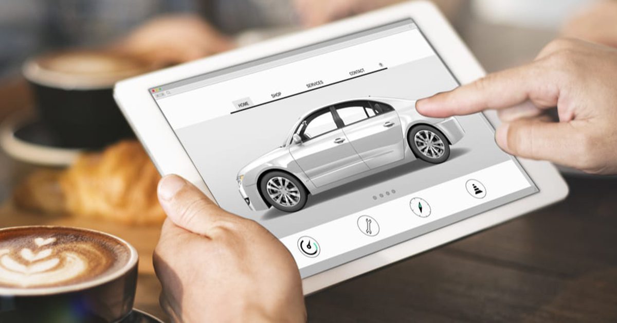 Online car purchase through a tablet