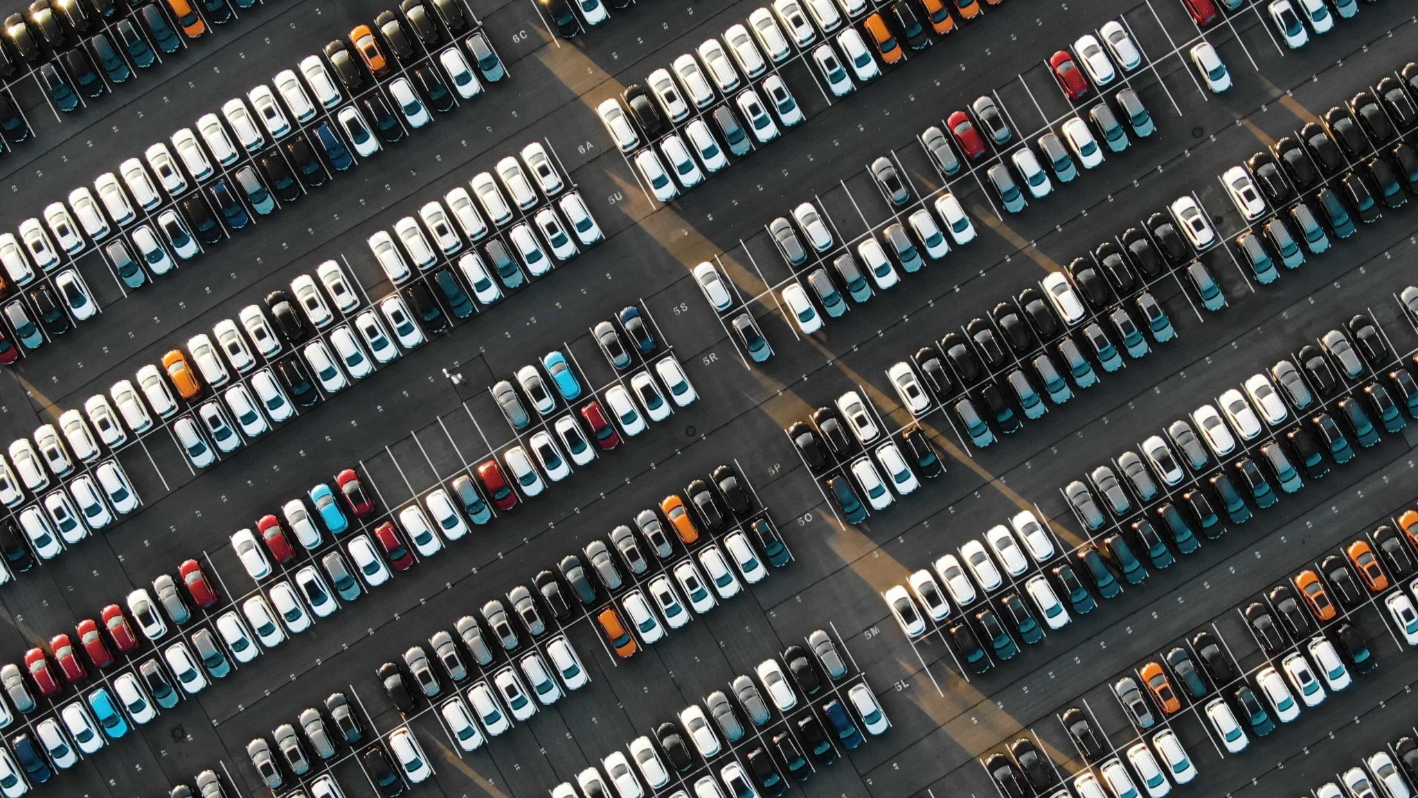 Parking lot from high above