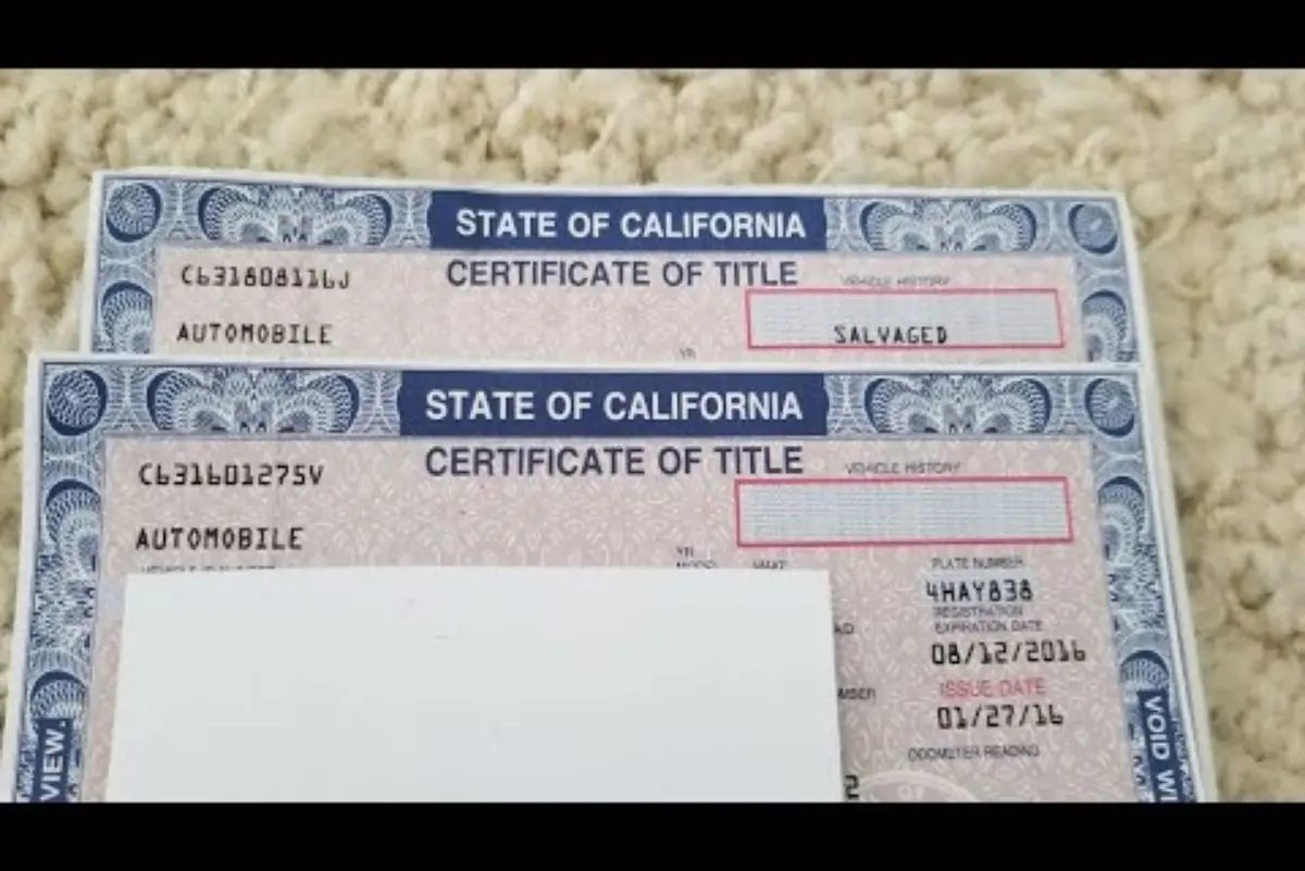 salvage title paper from state of california