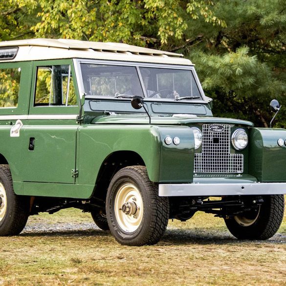 Vintage green Land Rover Series II