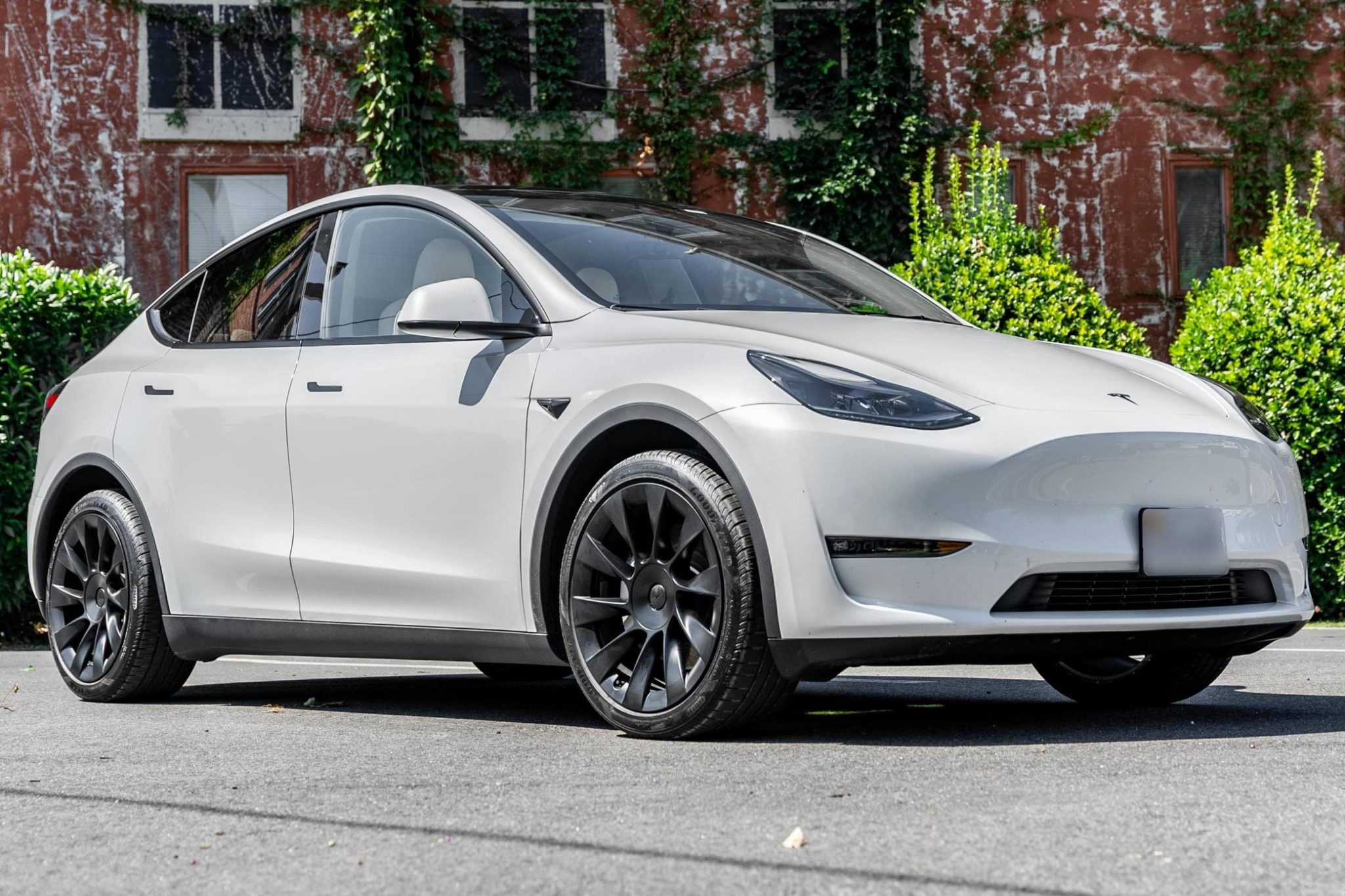 Front-angled view of a 2023 Tesla Model Y Long Range