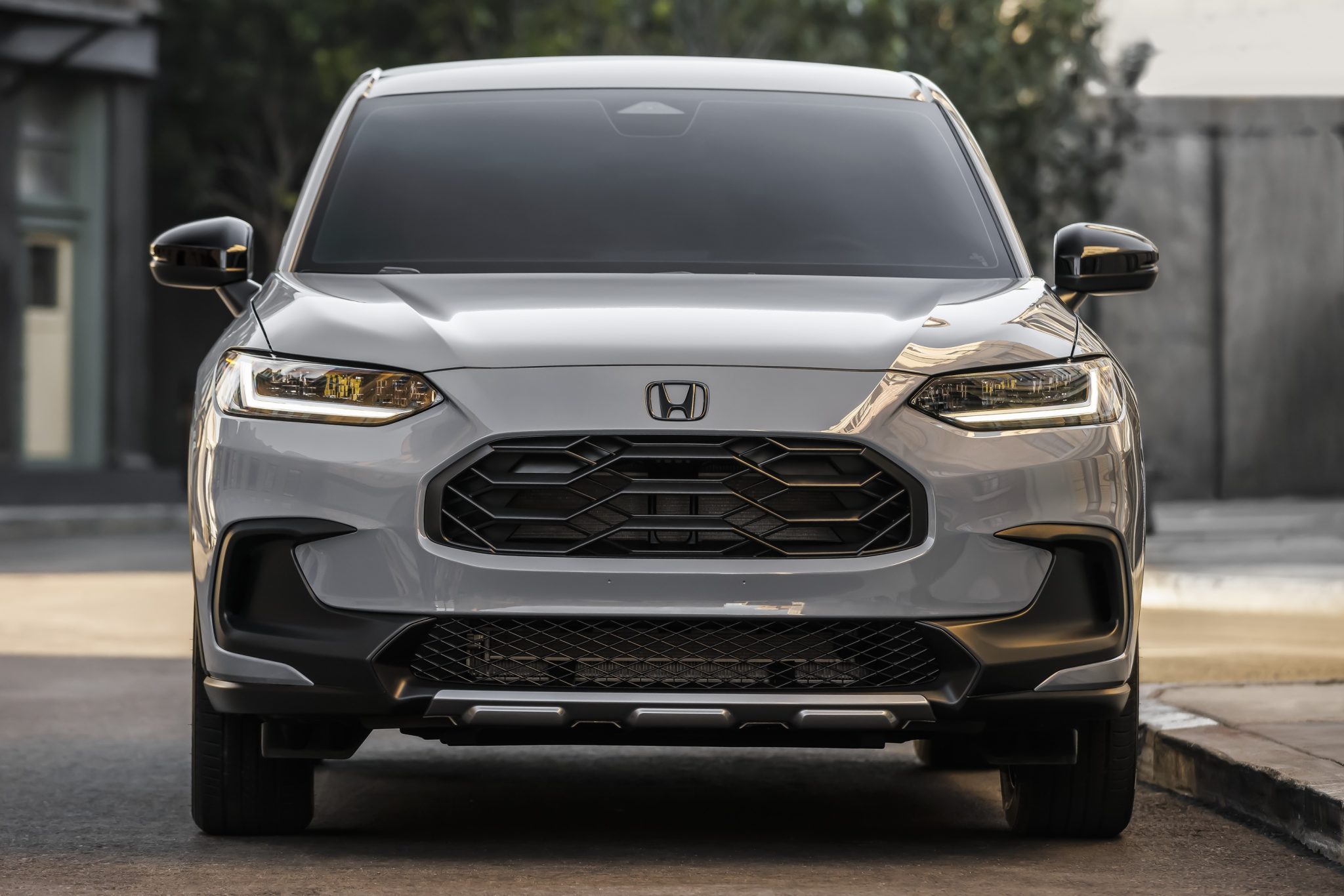 Front view of a 2024 gray Honda HR-V Sport