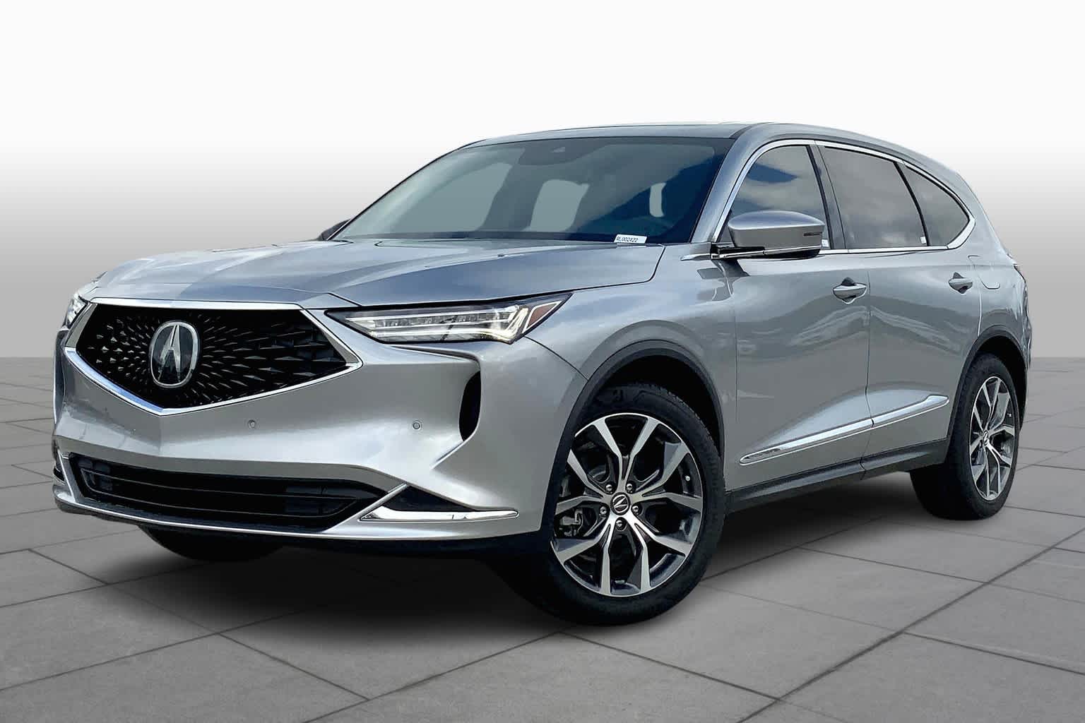 front-angled view of a silver 2024 Acura MDX