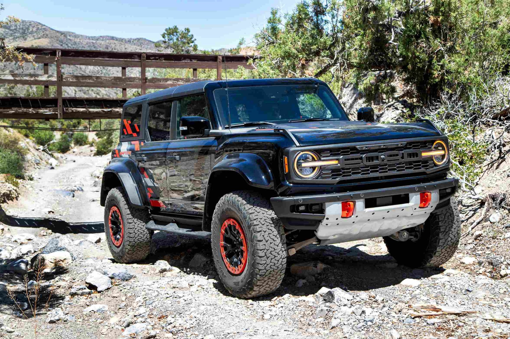Front-angled view of a Ford Bronco Raptor