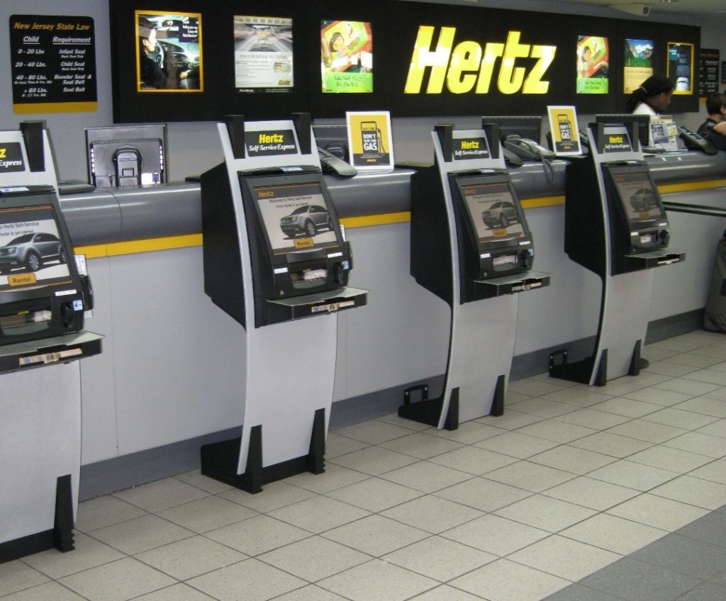 Hertz self service kiosk