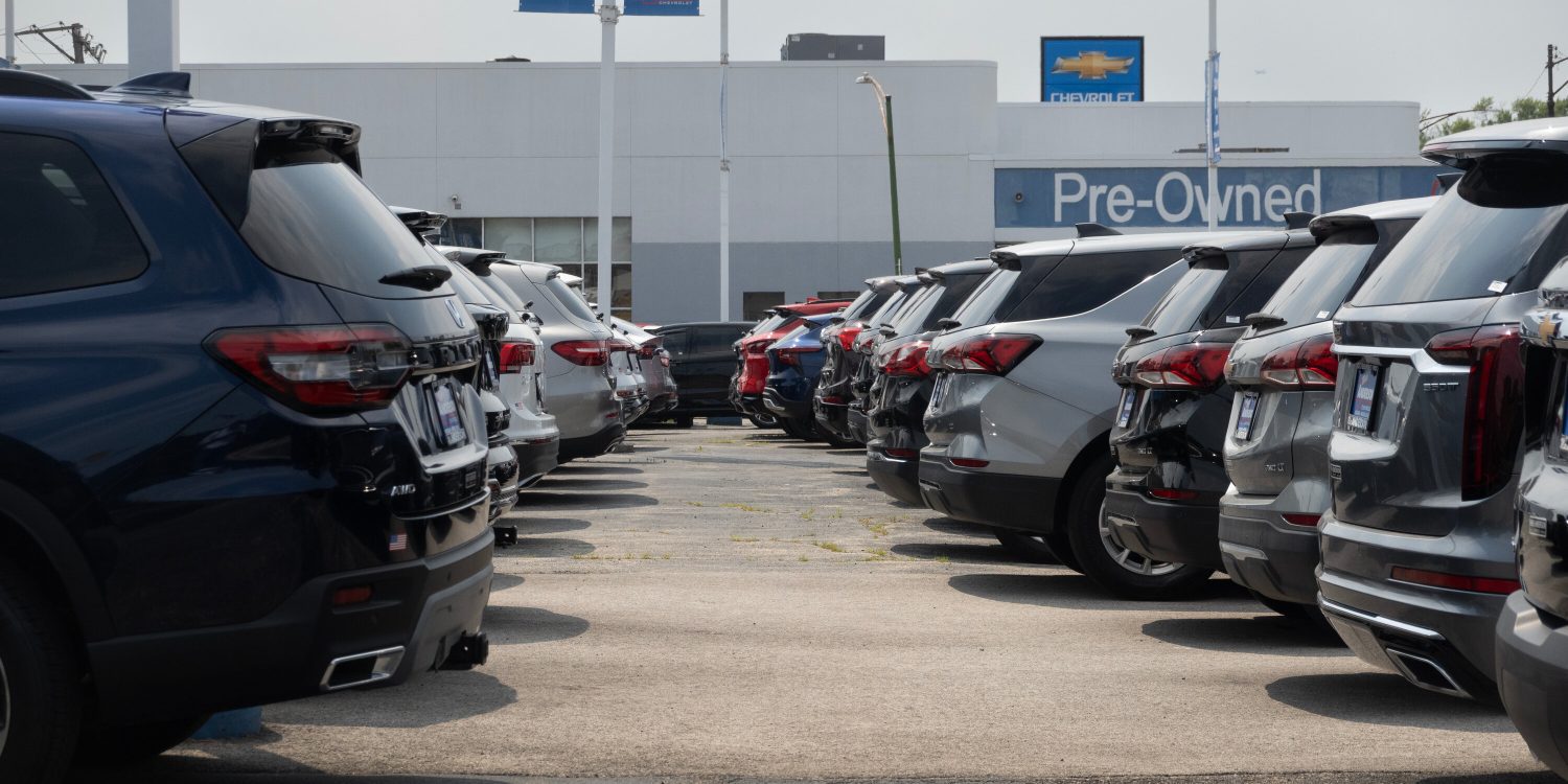 Photo of a pre-owned cars lot