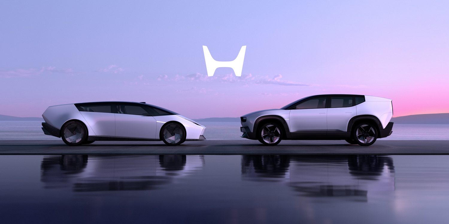 Honda 0 Saloon and 0 SUV prototypes side by side